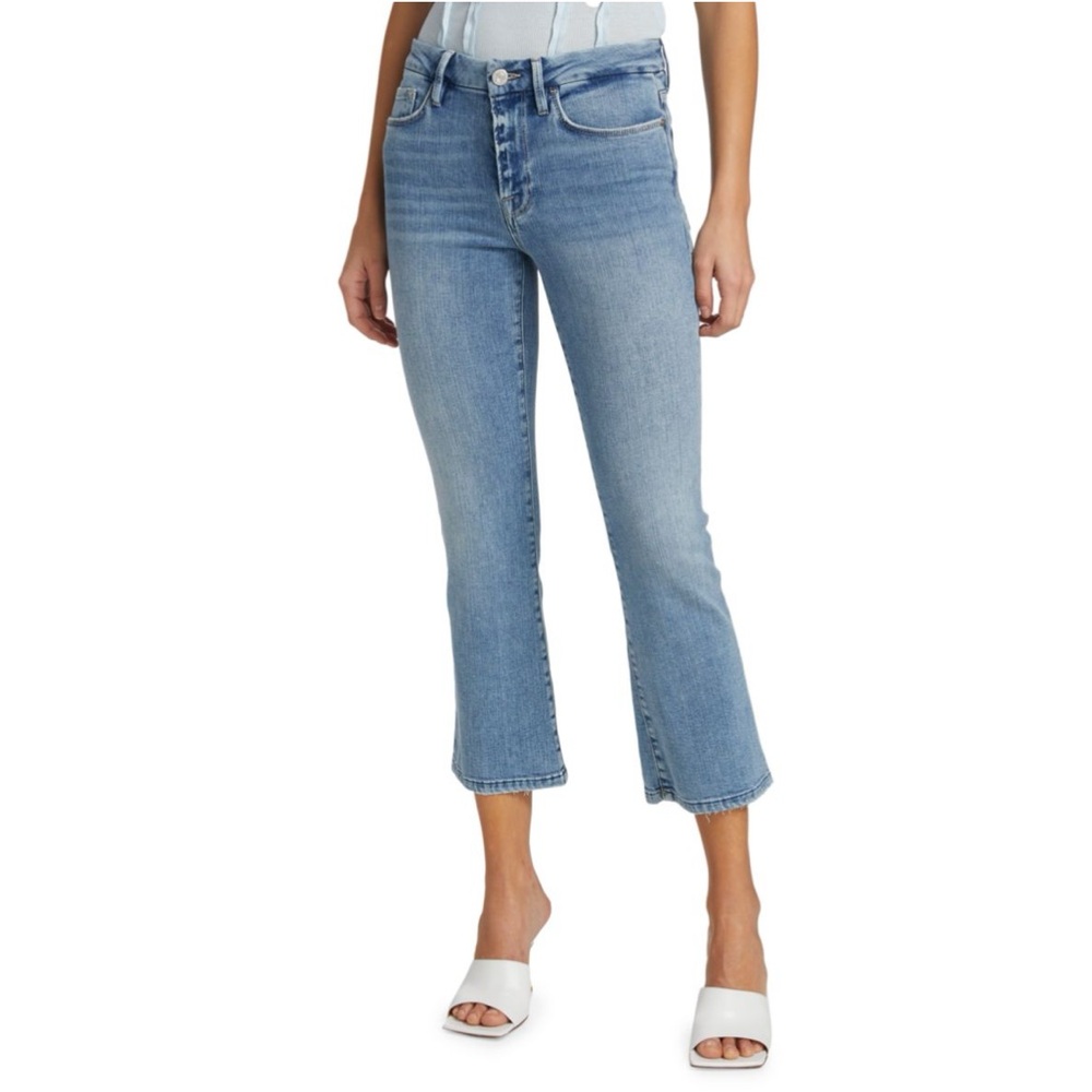 Frame le crop mini boot jeans